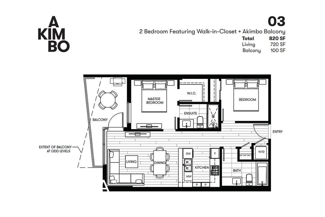Akimbo in Brentwood - 2 Bedroom Apartment For Rent in Burnaby at 1603 - 2181 Madison Avenue, Burnaby, BC - Floor Plan