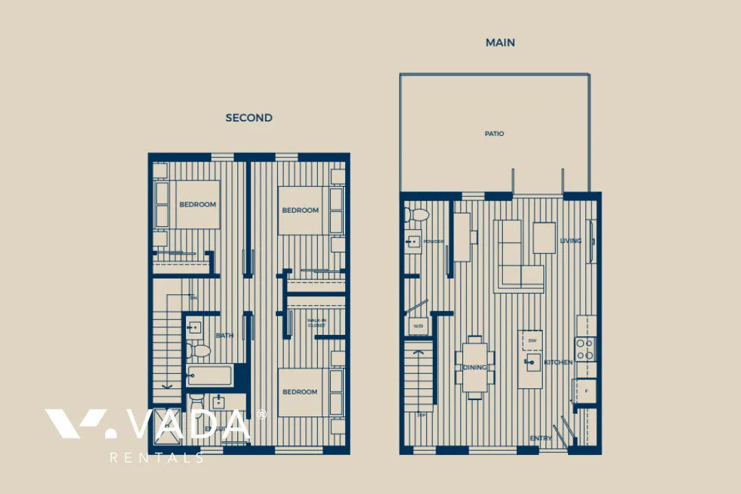 Victoria in Central Lonsdale - 3 Bedroom Apartment For Rent in North Vancouver at 127 East 12th Street, North Vancouver, BC - Floor Plan