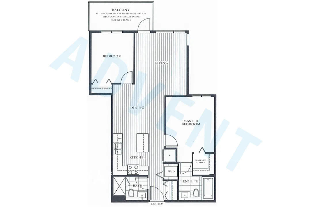 Escala in Brentwood - 2 Bedroom Apartment For Rent in Burnaby at 220 - 1768 Gilmore Avenue, Burnaby, BC, V5C 0L4 - Floor Plan