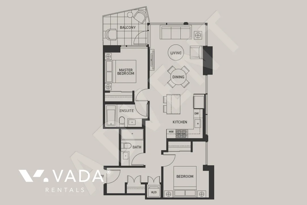 Beacon in Seylynn Village - 2 Bedroom Apartment For Rent in North Vancouver at 2202 - 1550 Fern Street, North Vancouver, BC - Floor Plan