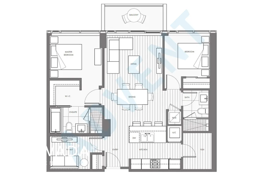 Granville at 70th in Marpole - 2 Bedroom Apartment For Rent in Vancouver at 620 - 8488 Cornish Street, Vancouver, BC - Floor Plan