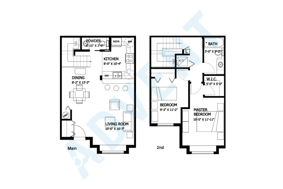 Kingsgate Gardens in Edmonds - 2 Bedroom Townhouse For Rent in Burnaby at 81 - 7428 14th Avenue, Burnaby, BC - Floor Plan