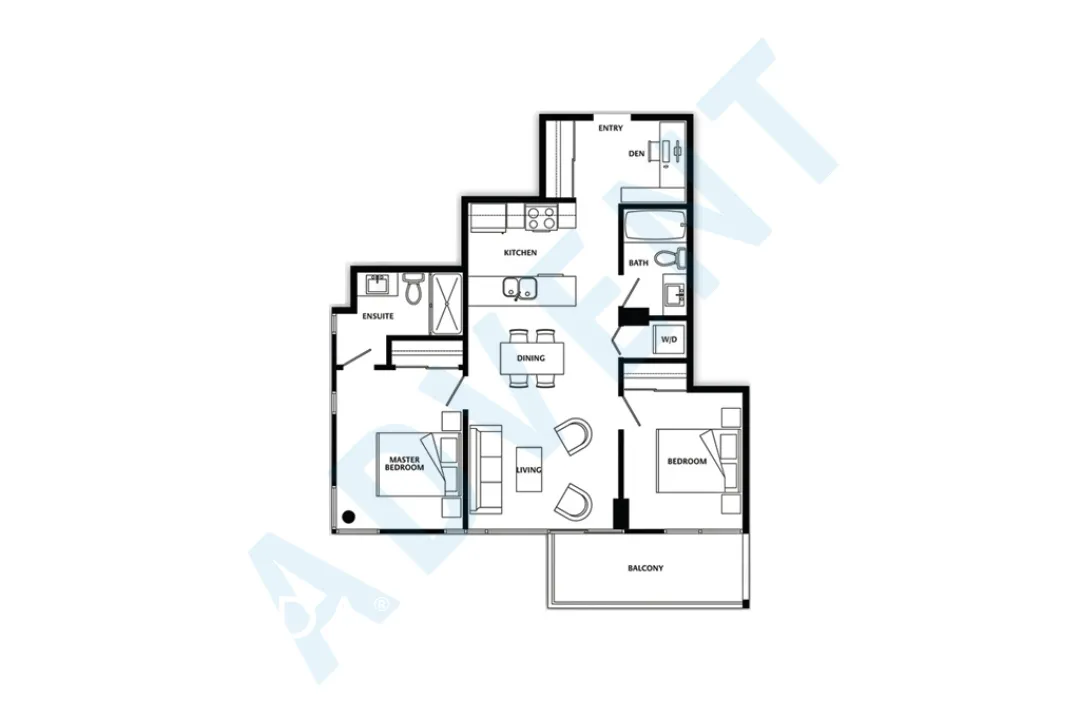 Centro in Brighouse - 2 Bedroom Apartment For Rent in Richmond at 306 - 7080 No 3 Road, Richmond, BC - Floor Plan
