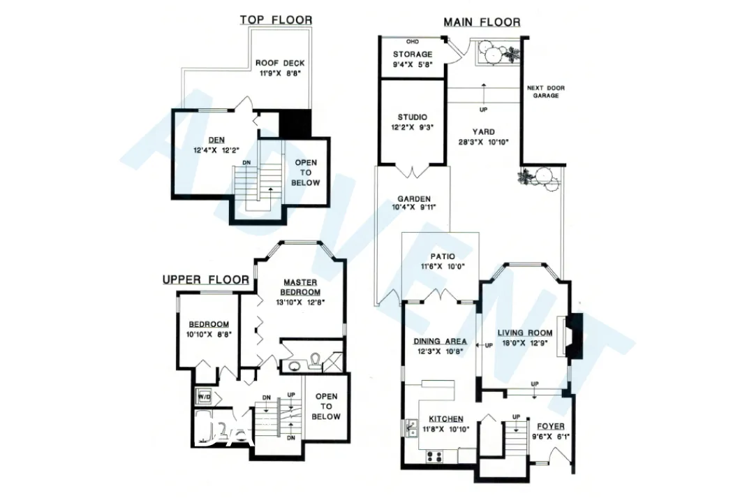 Kitsilano - 3 Bedroom Duplex For Rent in Vancouver at 2025 Whyte Avenue, Vancouver, BC - Floor Plan