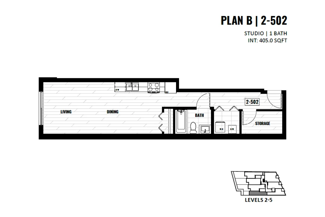 W Kingsway in Renfrew Collingwood - Studio For Rent in Vancouver at 502 - 3068 Kingsway, Vancouver, BC, V5R 0L6 - Floor Plan