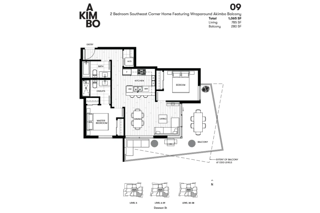 Akimbo in Brentwood - 2 Bedroom Apartment For Rent in Burnaby at 3309 - 2181 Madison Avenue, Burnaby, BC, V5C 0N4 - Floor Plan