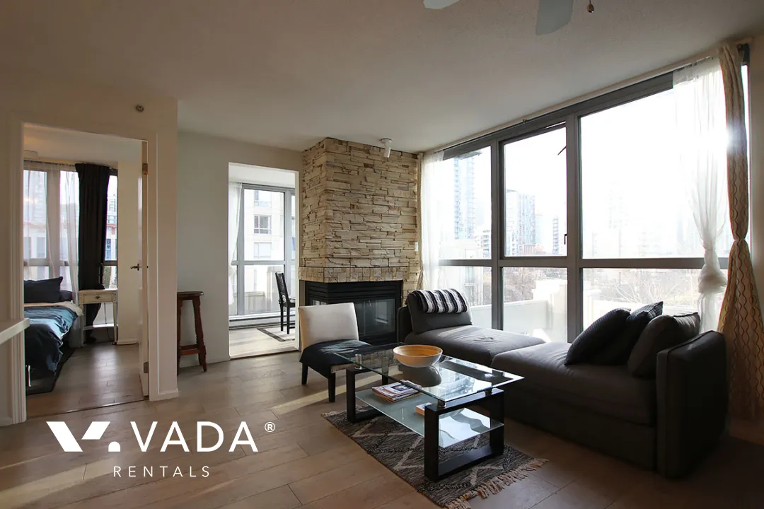 Metropolis in Yaletown - Furnished 1 Bedroom Loft For Rent in Vancouver at 405 - 1238 Richards Street, Vancouver, BC