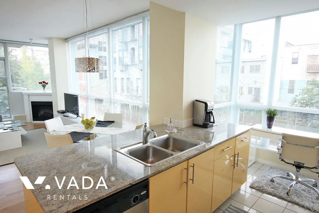 Premier at the Pier in Lower Lonsdale - Furnished 1 Bedroom Apartment For Rent in North Vancouver at 407 - 138 East Esplanade, North Vancouver, BC