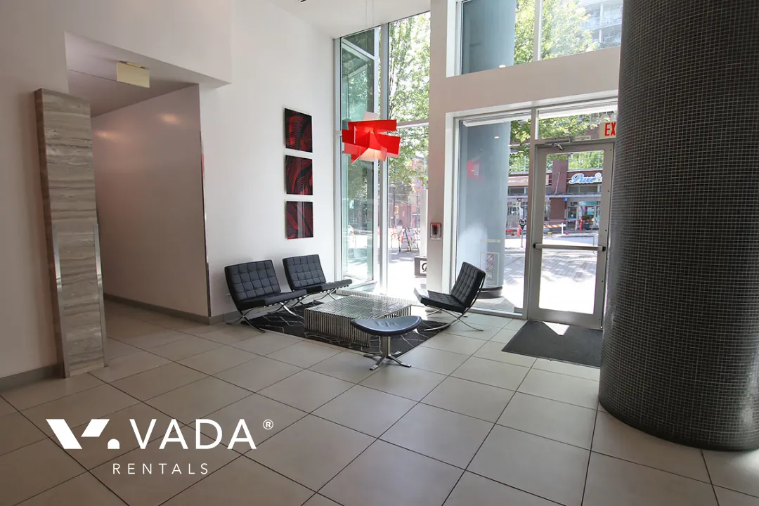 TV Towers in Yaletown - Furnished 1 Bedroom Apartment For Rent in Vancouver at 609 - 233 Robson Street, Vancouver, BC