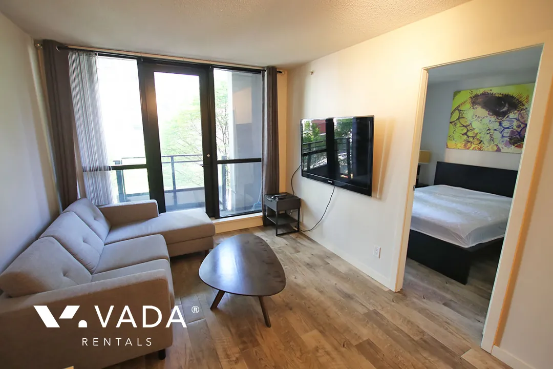 Yaletown Park in Yaletown - Furnished 1 Bedroom Apartment For Rent in Vancouver at 307 - 928 Homer Street, Vancouver, BC