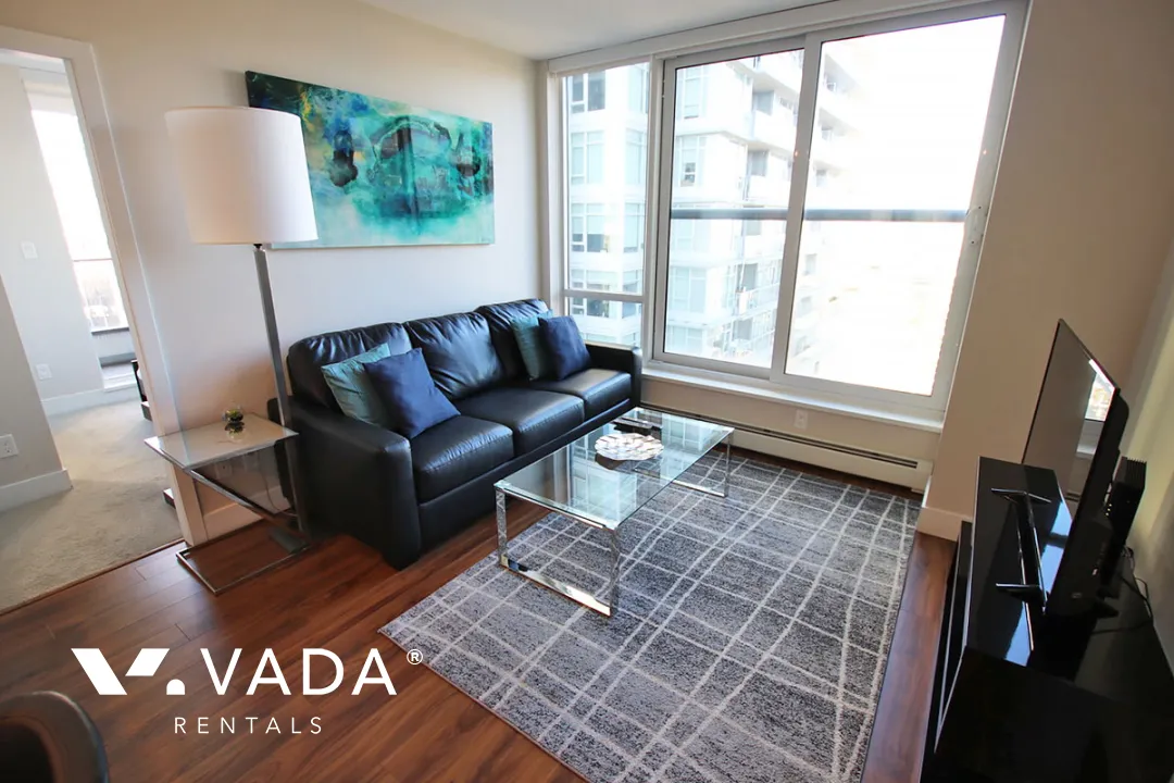 Tower Green at West in Olympic Village - Furnished 2 Bedroom Apartment For Rent in Vancouver at 902 - 159 West 2nd Avenue, Vancouver, BC