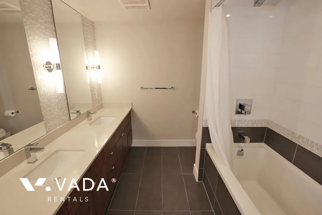 Tower Green at West in Olympic Village - Furnished 2 Bedroom Apartment For Rent in Vancouver at 902 - 159 West 2nd Avenue, Vancouver, BC