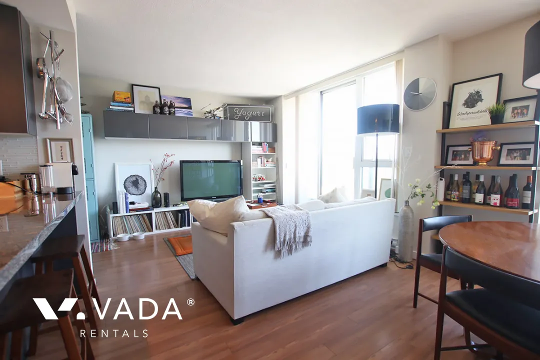 Affinity in Brentwood - Furnished 1 Bedroom Apartment For Rent in Burnaby at 2605 - 2232 Douglas Road, Burnaby, BC