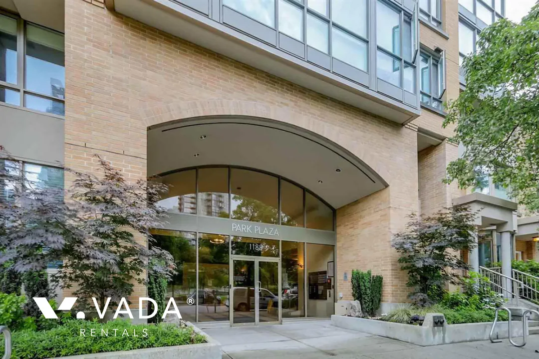Park Plaza in Yaletown - Furnished 1 Bedroom Apartment For Rent in Vancouver at 1207 - 1188 Richards Street, Vancouver, BC