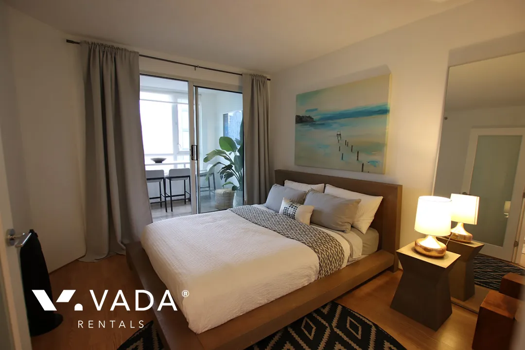 Park Plaza in Yaletown - Furnished 1 Bedroom Apartment For Rent in Vancouver at 1207 - 1188 Richards Street, Vancouver, BC