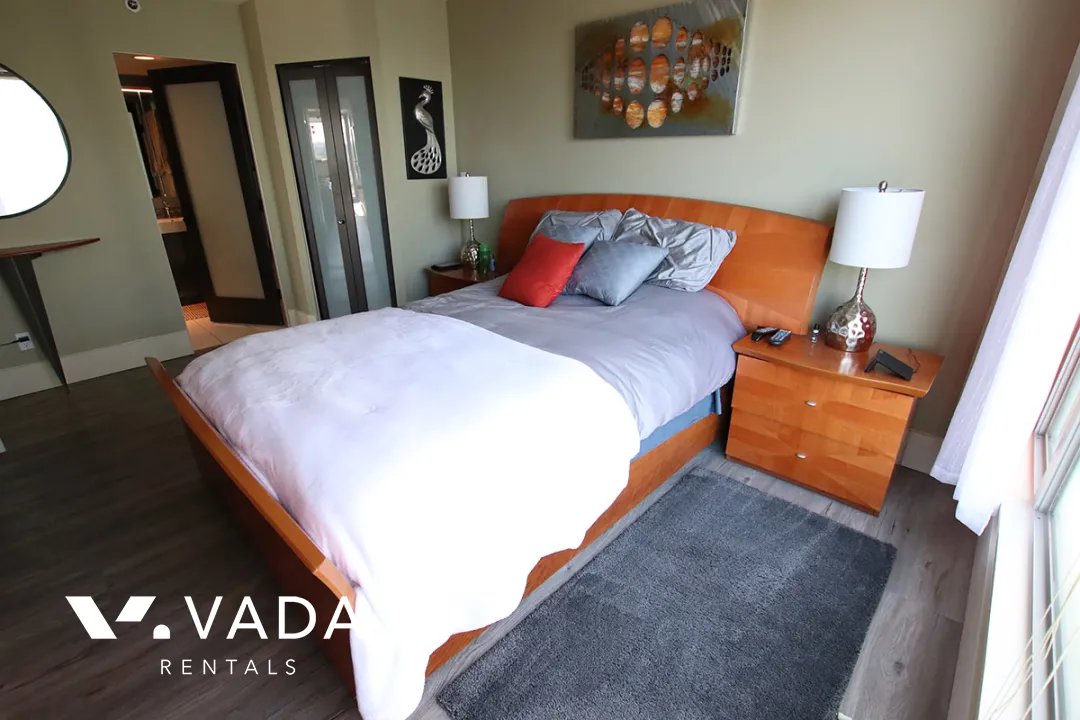 1000 Beach in False Creek North - Furnished 2 Bedroom Apartment For Rent in Vancouver at 1402 - 1000 Beach Avenue, Vancouver, BC