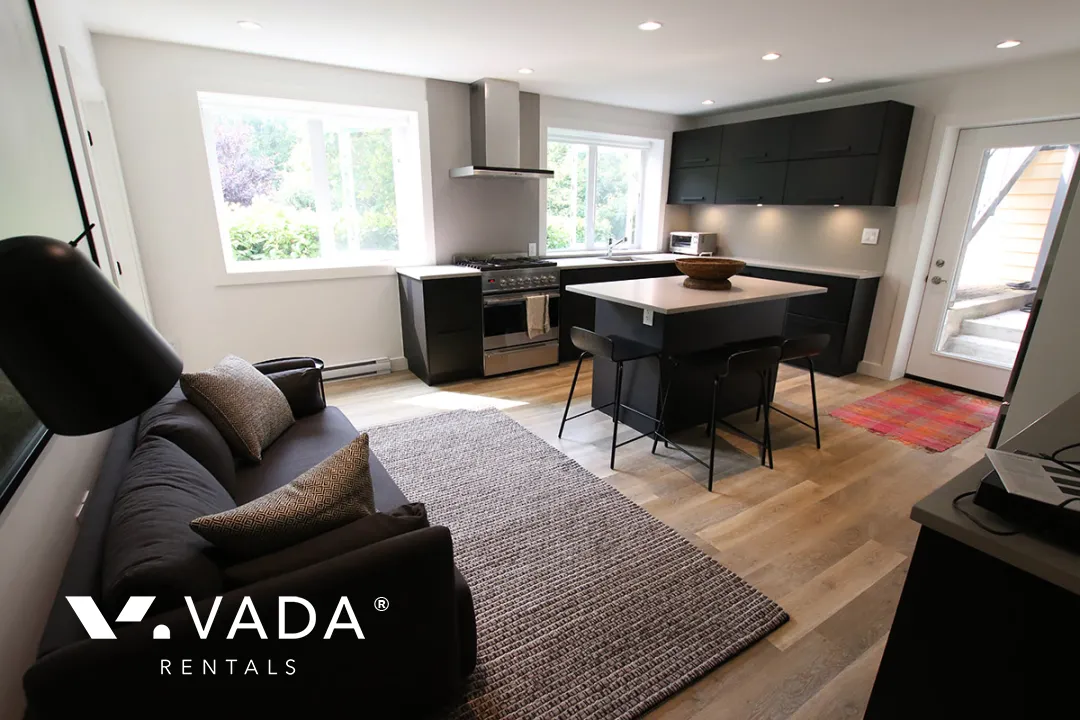 Point Grey - Furnished 2 Bedroom Garden Suite For Rent in Vancouver at 3995 West 23rd Avenue, Vancouver, BC