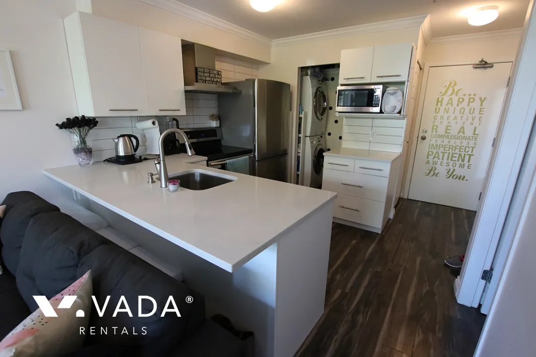 Broadway Crest in Mount Pleasant East - Furnished 1 Bedroom Apartment For Rent in Vancouver at 322 - 418 East Broadway, Vancouver, BC