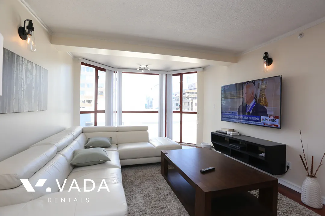 Imperial Tower in Downtown - Furnished 2 Bedroom Apartment For Rent in Vancouver at 1206 - 811 Helmcken Street, Vancouver, BC