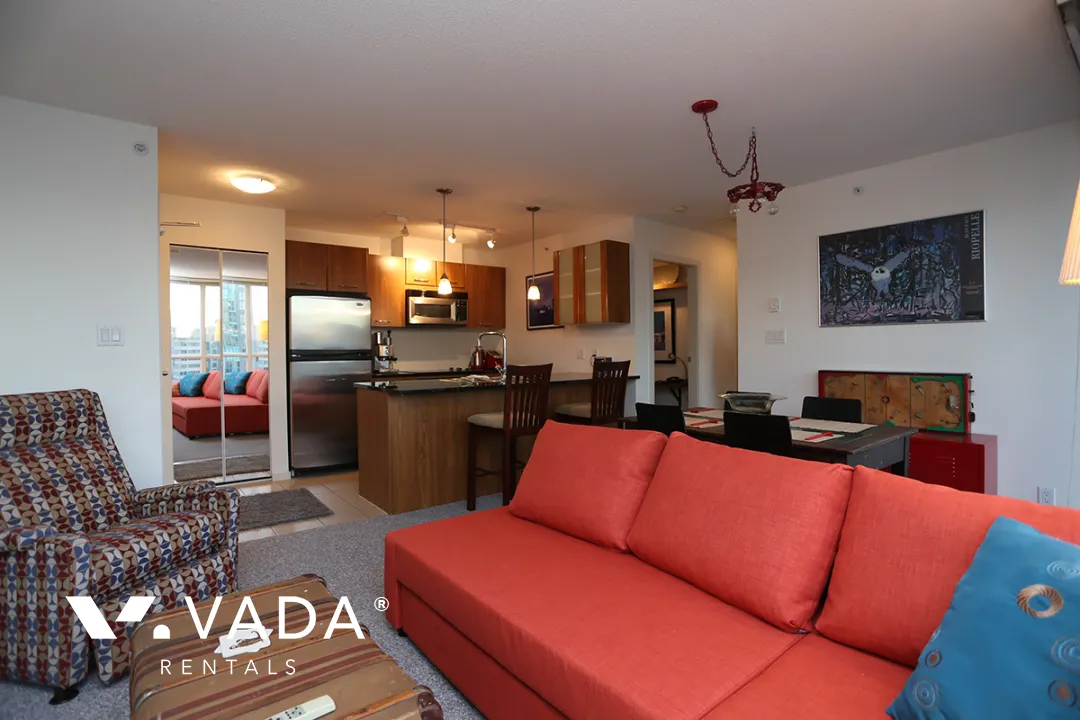 Brava in Downtown - Furnished 1 Bedroom Apartment For Rent in Vancouver at 1801 - 1199 Seymour Street, Vancouver, BC