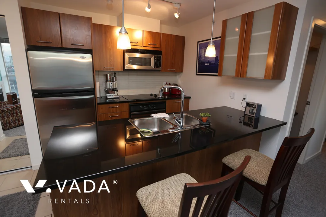 Brava in Downtown - Furnished 1 Bedroom Apartment For Rent in Vancouver at 1801 - 1199 Seymour Street, Vancouver, BC