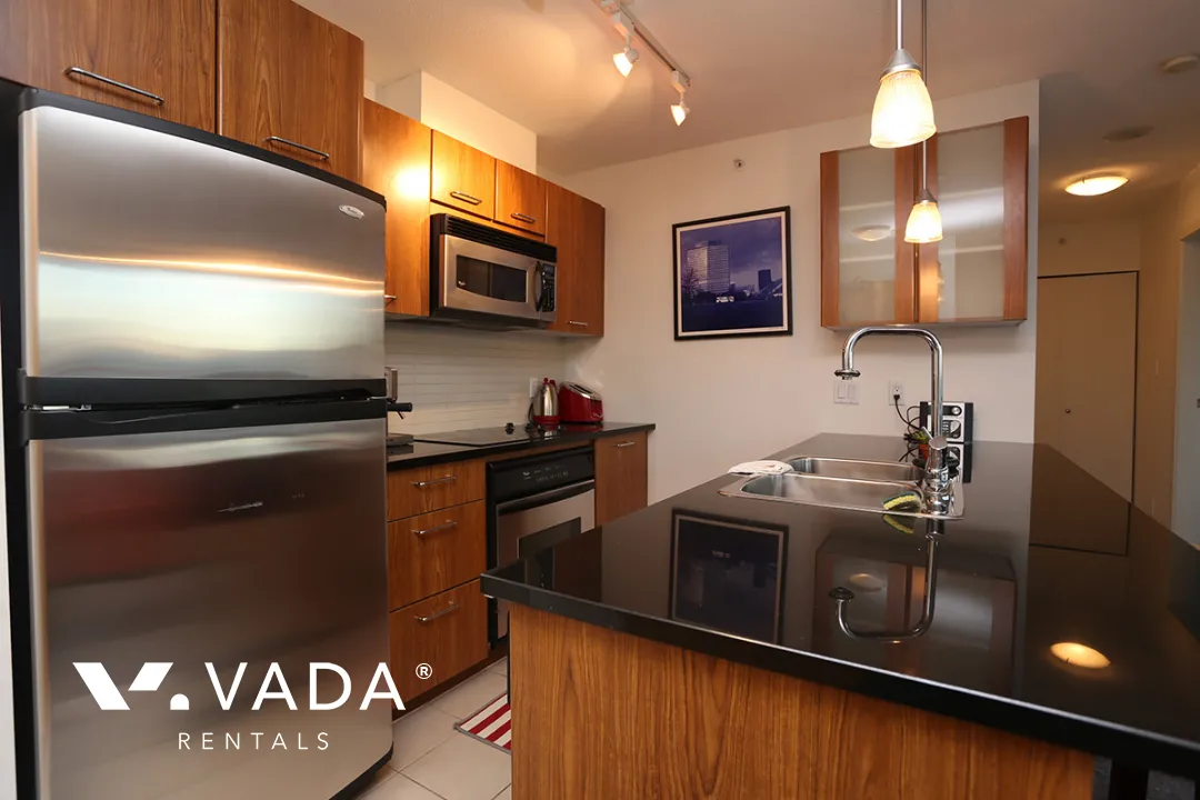 Brava in Downtown - Furnished 1 Bedroom Apartment For Rent in Vancouver at 1801 - 1199 Seymour Street, Vancouver, BC
