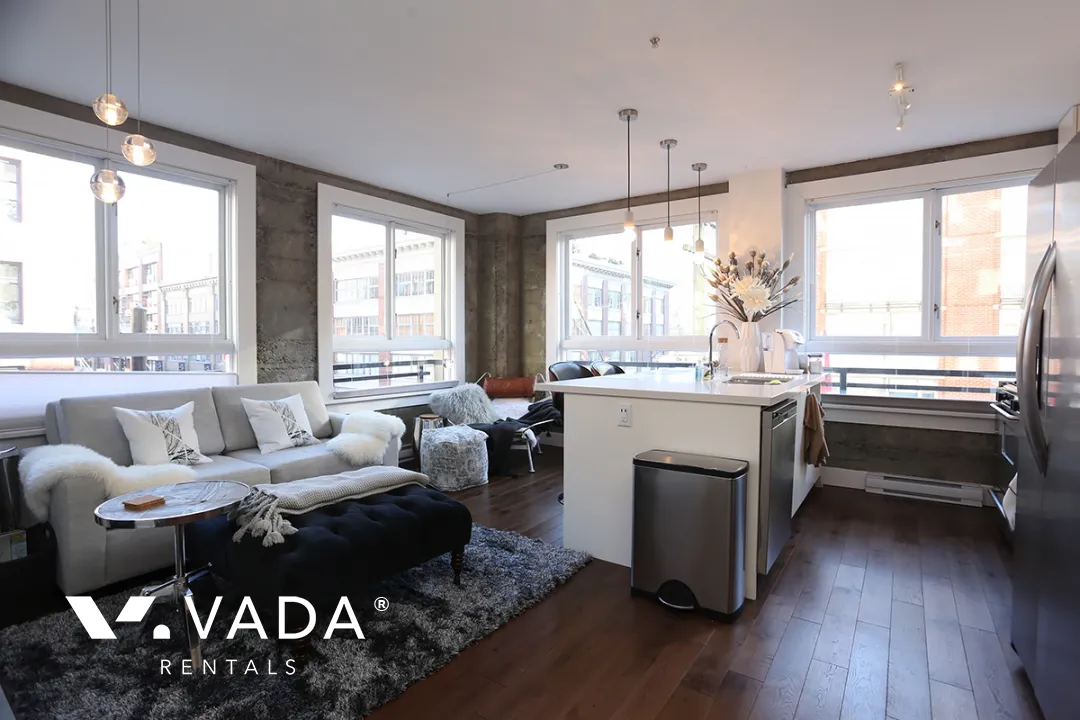 Murchies Building in Yaletown - Furnished 1 Bedroom Apartment For Rent in Vancouver at 209 - 1216 Homer Street, Vancouver, BC