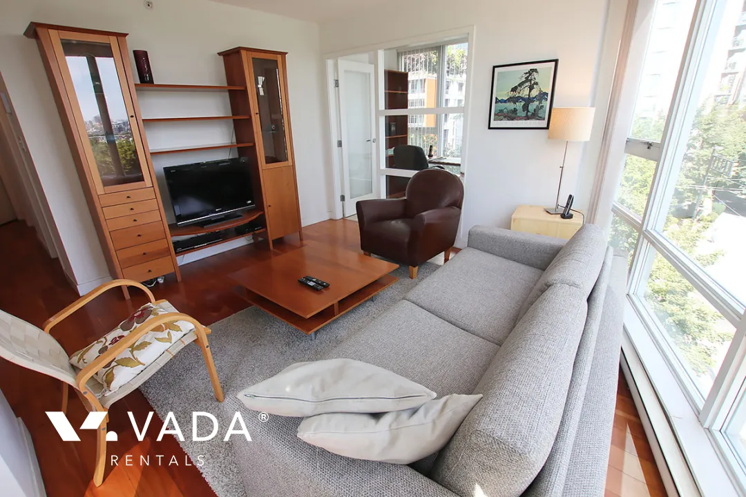 Azura in Yaletown - Furnished 1 Bedroom Apartment For Rent in Vancouver at 606 - 1495 Richards Street, Vancouver, BC