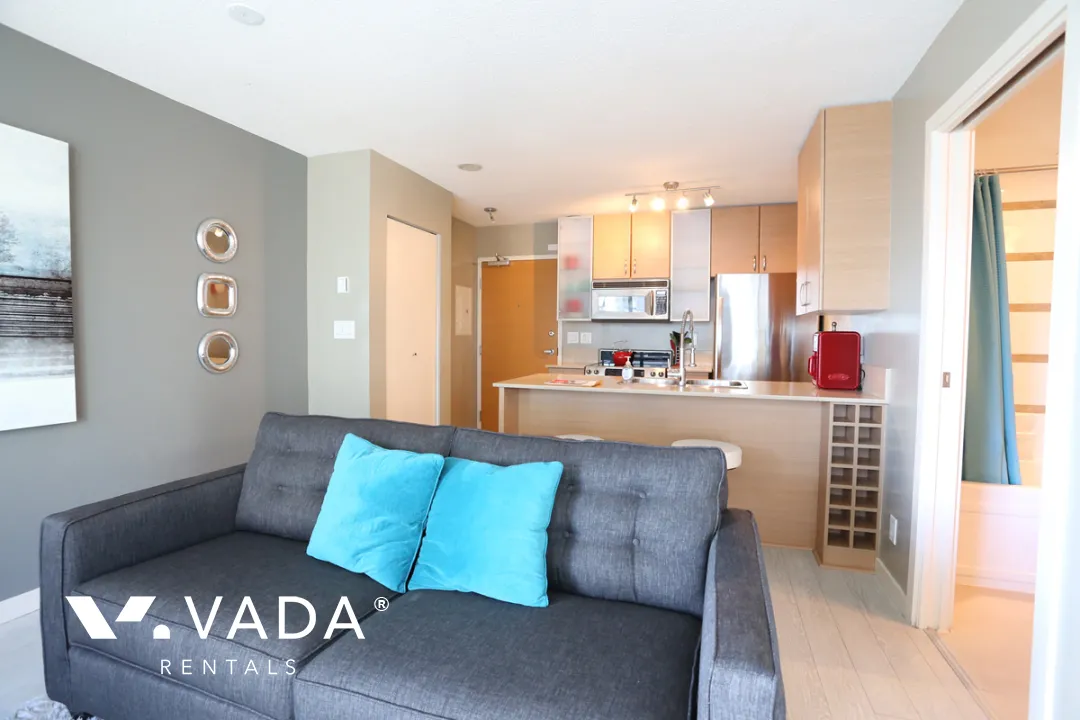 Yaletown Park in Yaletown - Furnished 1 Bedroom Apartment For Rent in Vancouver at 1303 - 977 Mainland Street, Vancouver, BC