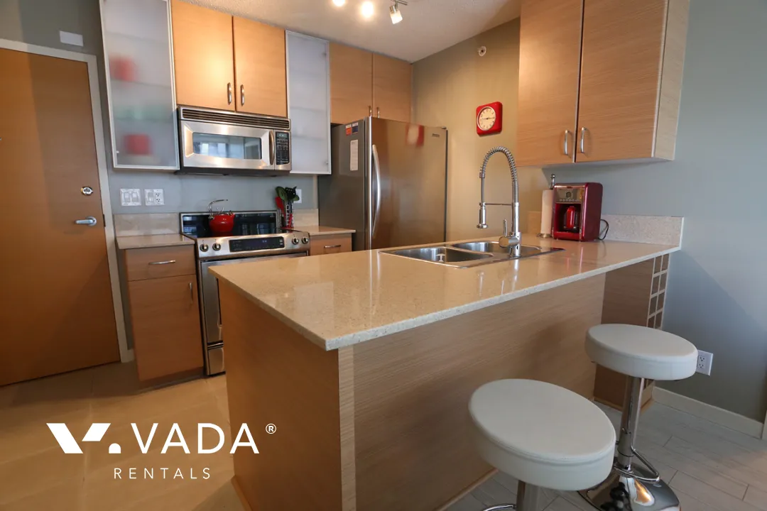 Yaletown Park in Yaletown - Furnished 1 Bedroom Apartment For Rent in Vancouver at 1303 - 977 Mainland Street, Vancouver, BC