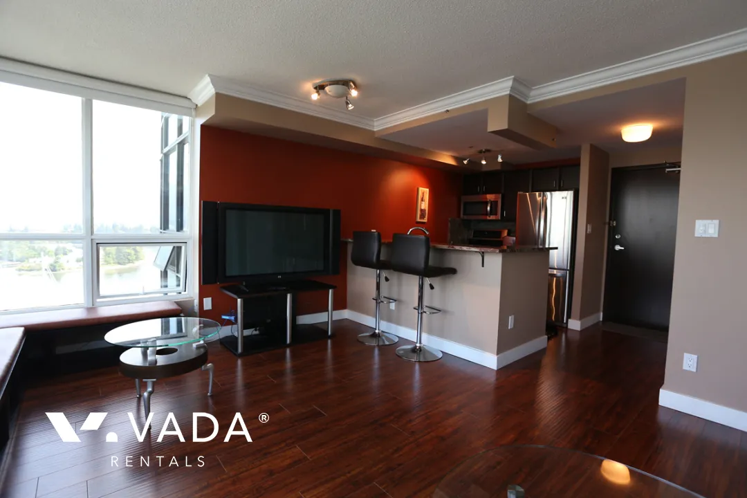Harbourside Park in Coal Harbour - Furnished 1 Bedroom Apartment For Rent in Vancouver at 1803 - 588 Broughton Street, Vancouver, BC