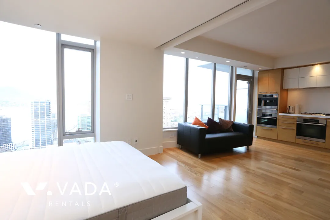 Private Residences at Hotel Georgia in Downtown - Furnished 1 Bedroom Apartment For Rent in Vancouver at 3503 - 667 Howe Street, Vancouver, BC