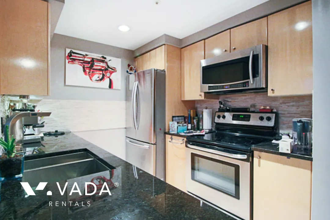 Waterworks in Yaletown - Furnished 1 Bedroom Apartment For Rent in Vancouver at 2501 - 1008 Cambie Street, Vancouver, BC