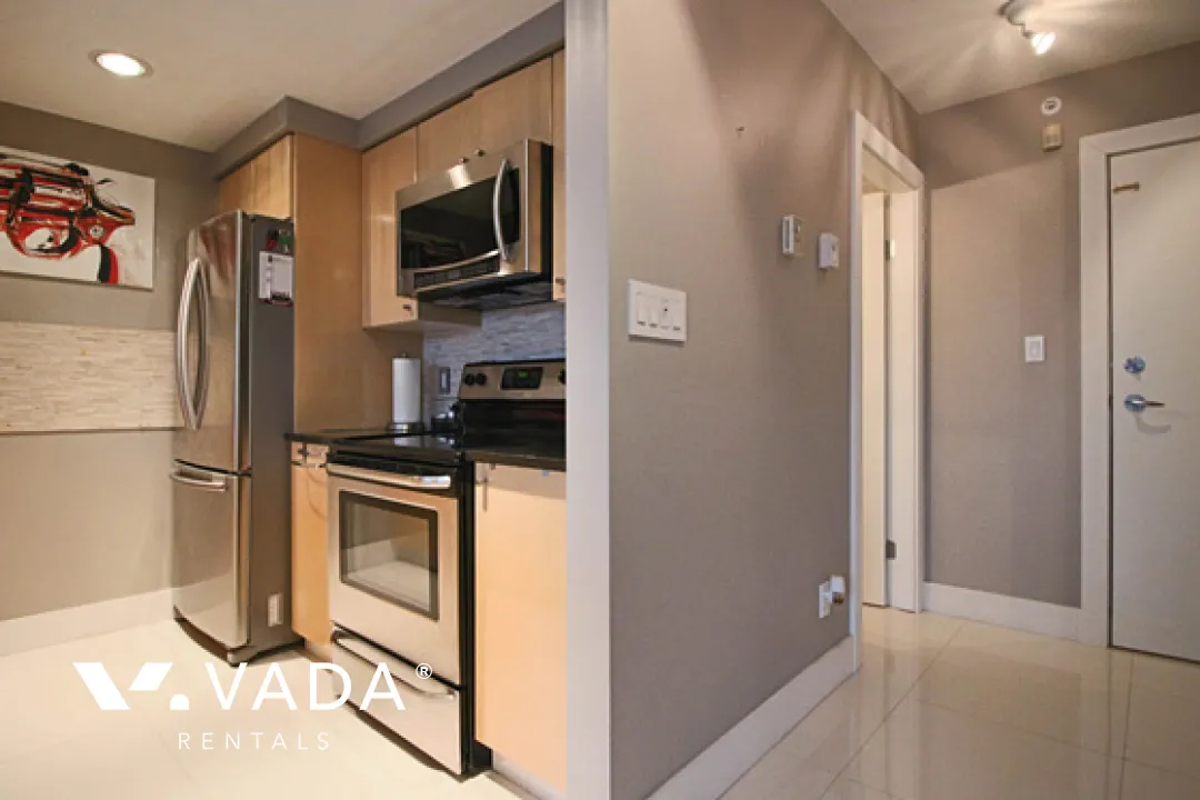 Waterworks in Yaletown - Furnished 1 Bedroom Apartment For Rent in Vancouver at 2501 - 1008 Cambie Street, Vancouver, BC