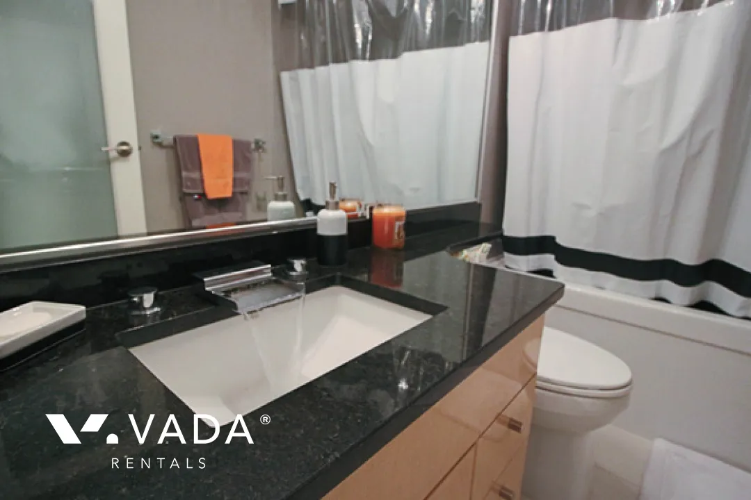 Waterworks in Yaletown - Furnished 1 Bedroom Apartment For Rent in Vancouver at 2501 - 1008 Cambie Street, Vancouver, BC
