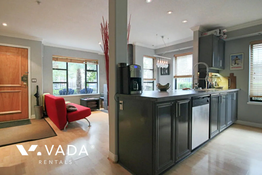 Kits Palisades in Kitsilano - Furnished 2 Bedroom Townhouse For Rent in Vancouver at 103 - 2119 Yew Street, Vancouver, BC