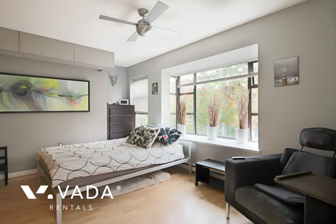 Kits Palisades in Kitsilano - Furnished 2 Bedroom Townhouse For Rent in Vancouver at 103 - 2119 Yew Street, Vancouver, BC
