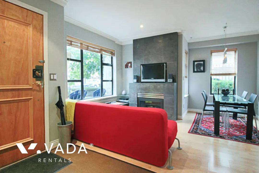 Kits Palisades in Kitsilano - Furnished 2 Bedroom Townhouse For Rent in Vancouver at 103 - 2119 Yew Street, Vancouver, BC