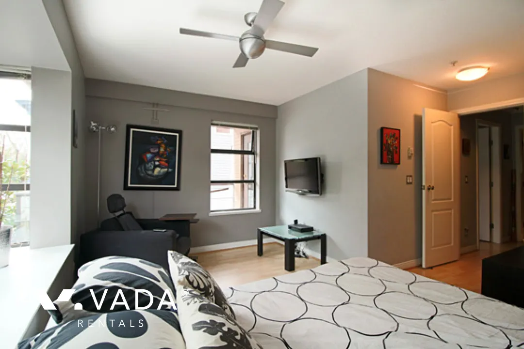 Kits Palisades in Kitsilano - Furnished 2 Bedroom Townhouse For Rent in Vancouver at 103 - 2119 Yew Street, Vancouver, BC