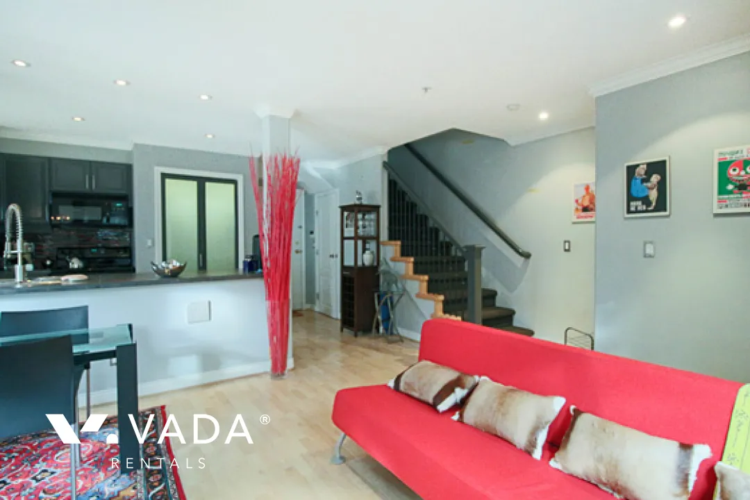 Kits Palisades in Kitsilano - Furnished 2 Bedroom Townhouse For Rent in Vancouver at 103 - 2119 Yew Street, Vancouver, BC