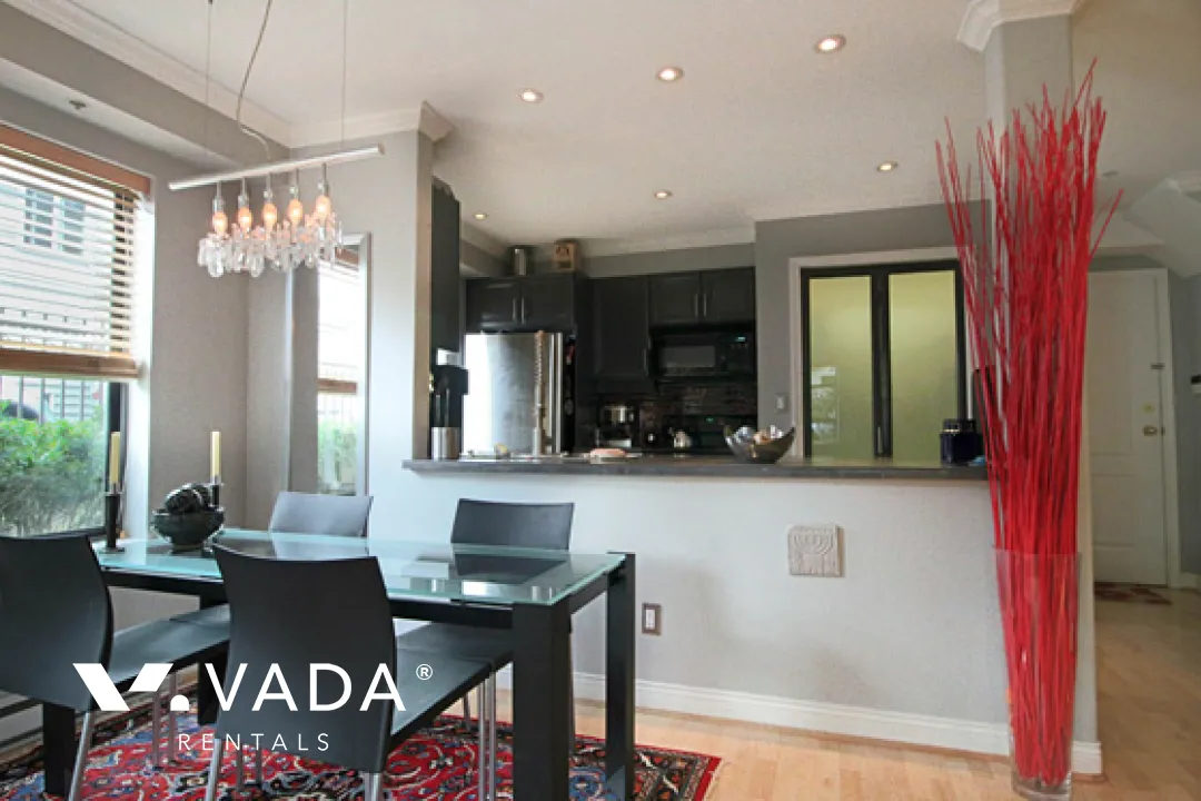 Kits Palisades in Kitsilano - Furnished 2 Bedroom Townhouse For Rent in Vancouver at 103 - 2119 Yew Street, Vancouver, BC