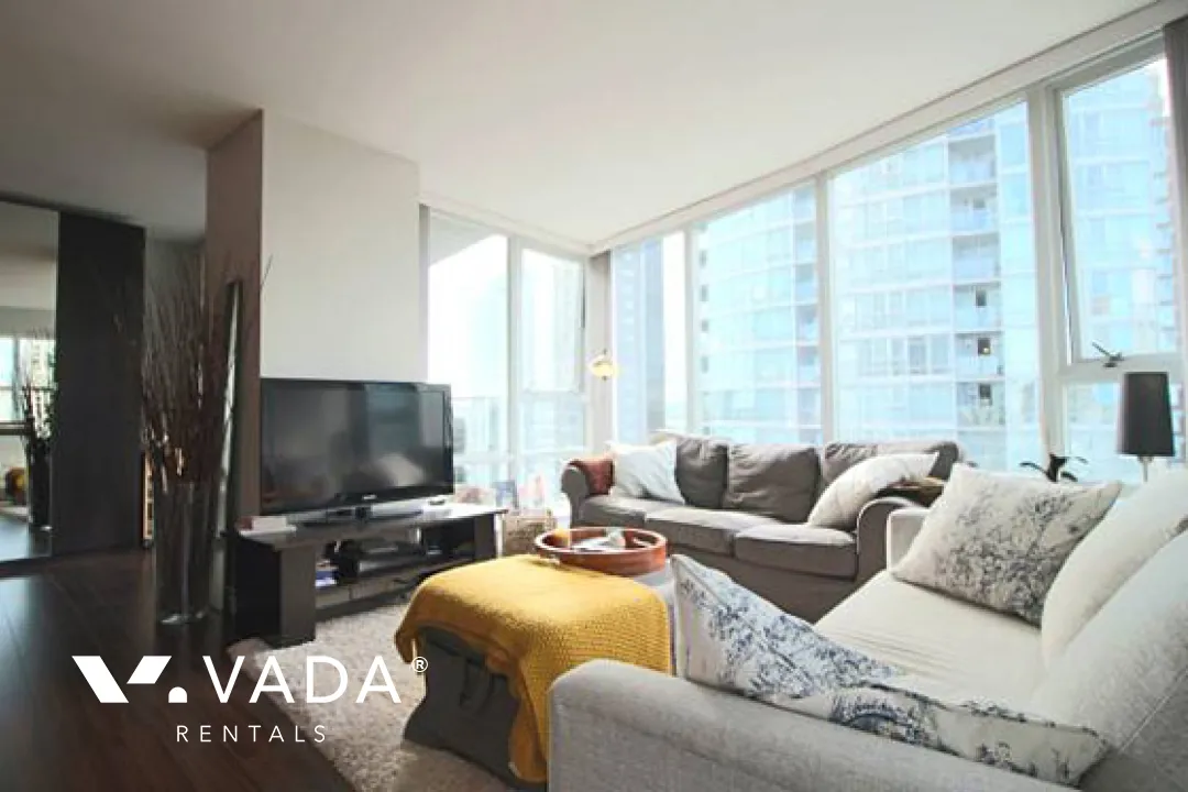 Azura in Yaletown - Furnished 1 Bedroom Apartment For Rent in Vancouver at 1506 - 1438 Richards Street, Vancouver, BC