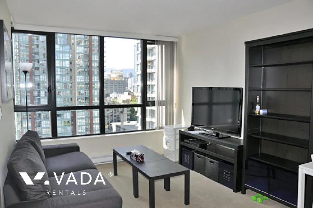 Yaletown Park in Yaletown - Furnished 1 Bedroom Apartment For Rent in Vancouver at 1801 - 977 Mainland Street, Vancouver, BC