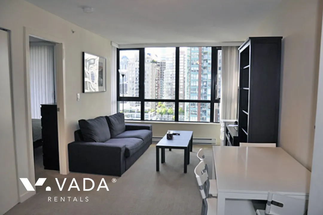 Yaletown Park in Yaletown - Furnished 1 Bedroom Apartment For Rent in Vancouver at 1801 - 977 Mainland Street, Vancouver, BC