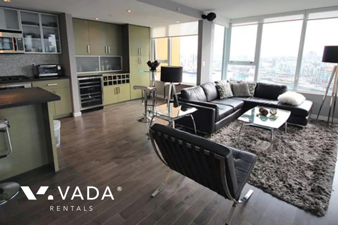 Coopers Lookout in Yaletown - Furnished 2 Bedroom Apartment For Rent in Vancouver at 2203 - 33 Smithe Street, Vancouver, BC