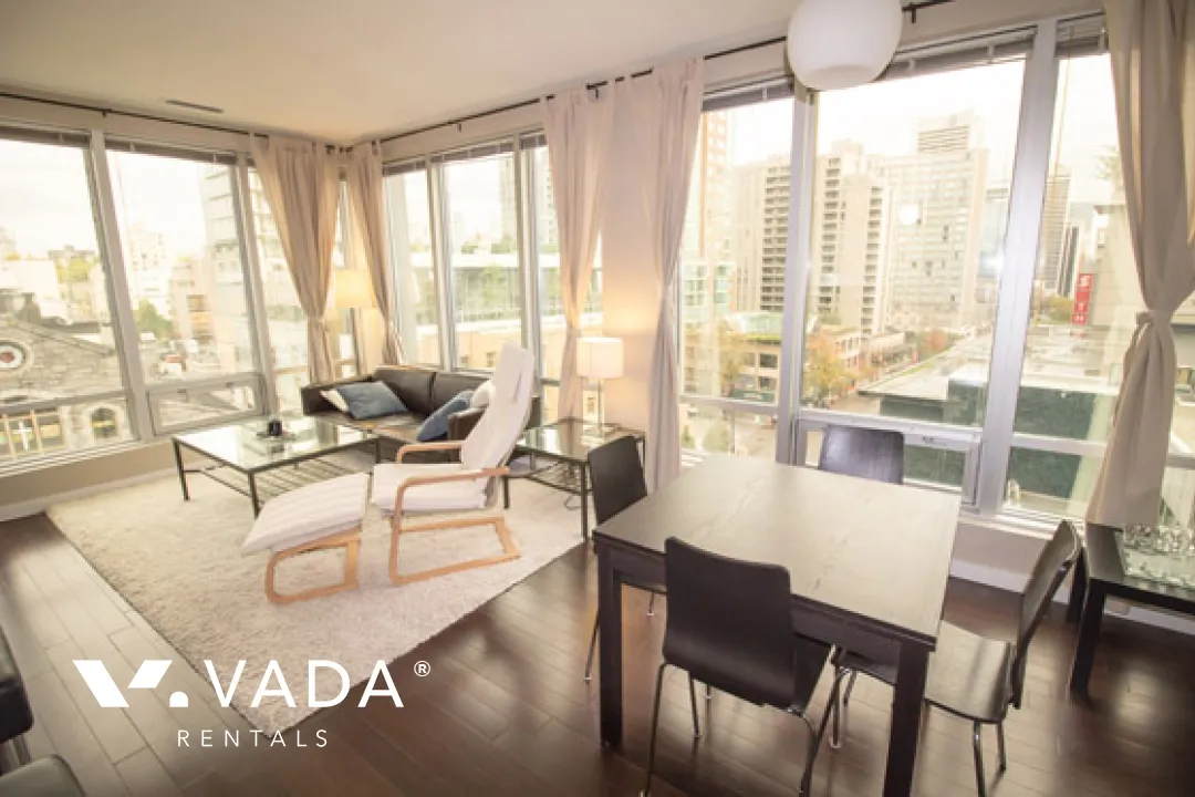 Electra in Downtown - Furnished 1 Bedroom Apartment For Rent in Vancouver at 408 - 989 Nelson Street, Vancouver, BC
