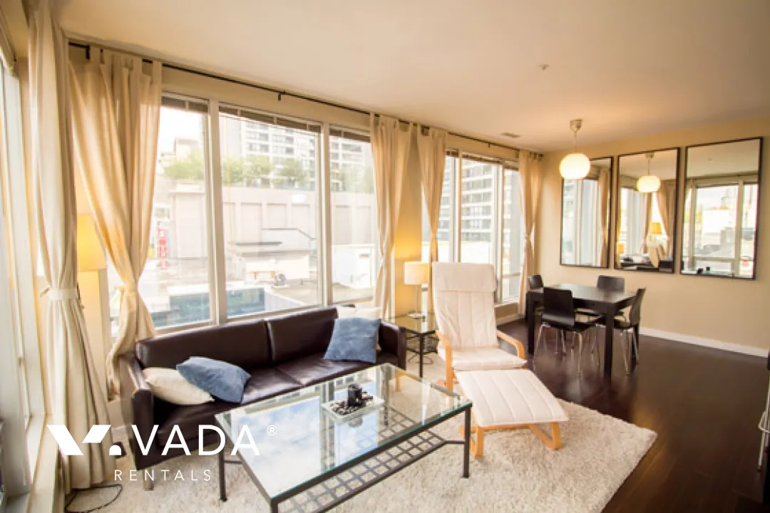 Electra in Downtown - Furnished 1 Bedroom Apartment For Rent in Vancouver at 408 - 989 Nelson Street, Vancouver, BC
