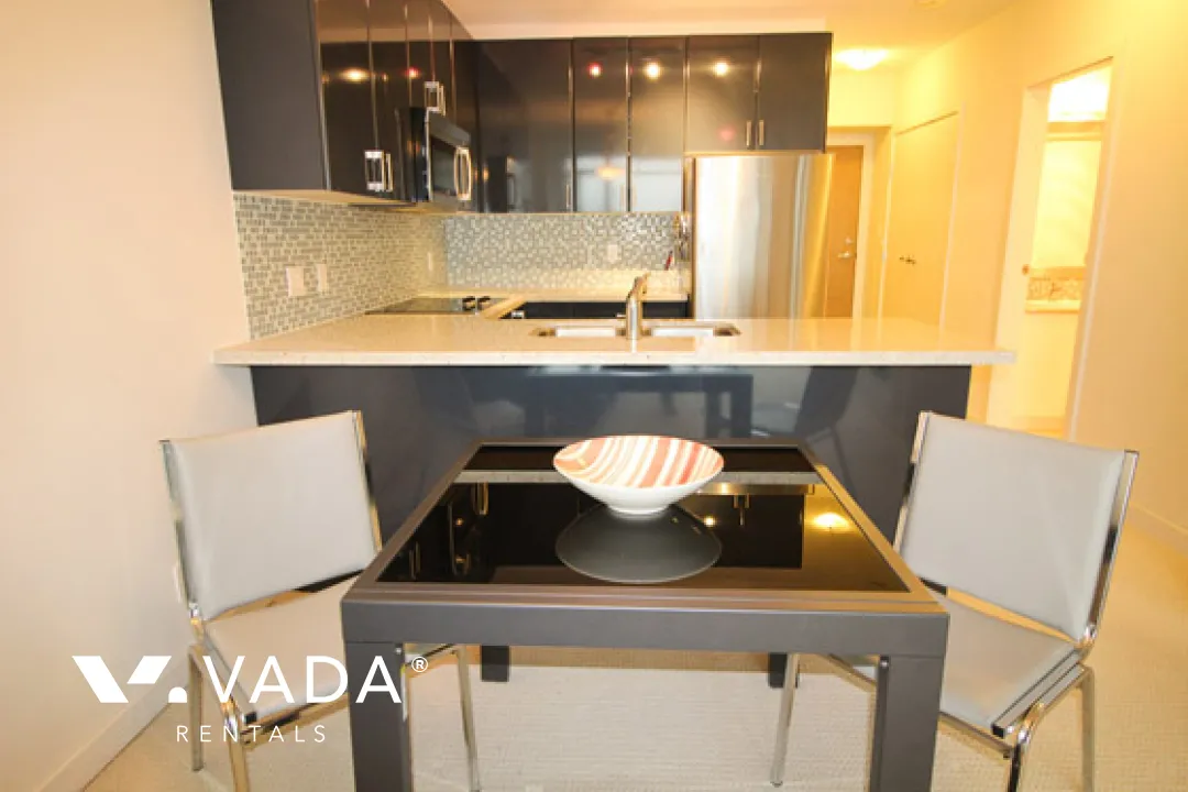 Sapphire in Coal Harbour - Furnished 1 Bedroom Apartment For Rent in Vancouver at 2202 - 1188 West Pender Street, Vancouver, BC
