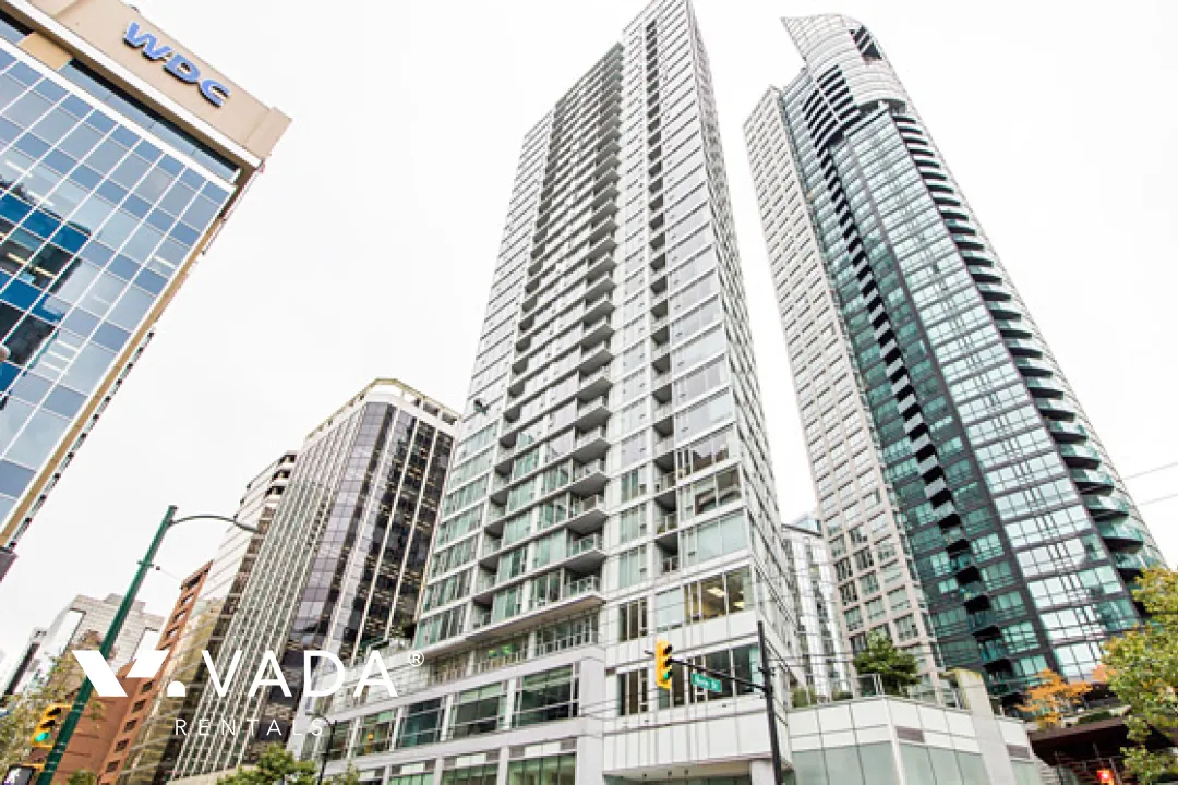 Sapphire in Coal Harbour - Furnished 1 Bedroom Apartment For Rent in Vancouver at 2202 - 1188 West Pender Street, Vancouver, BC