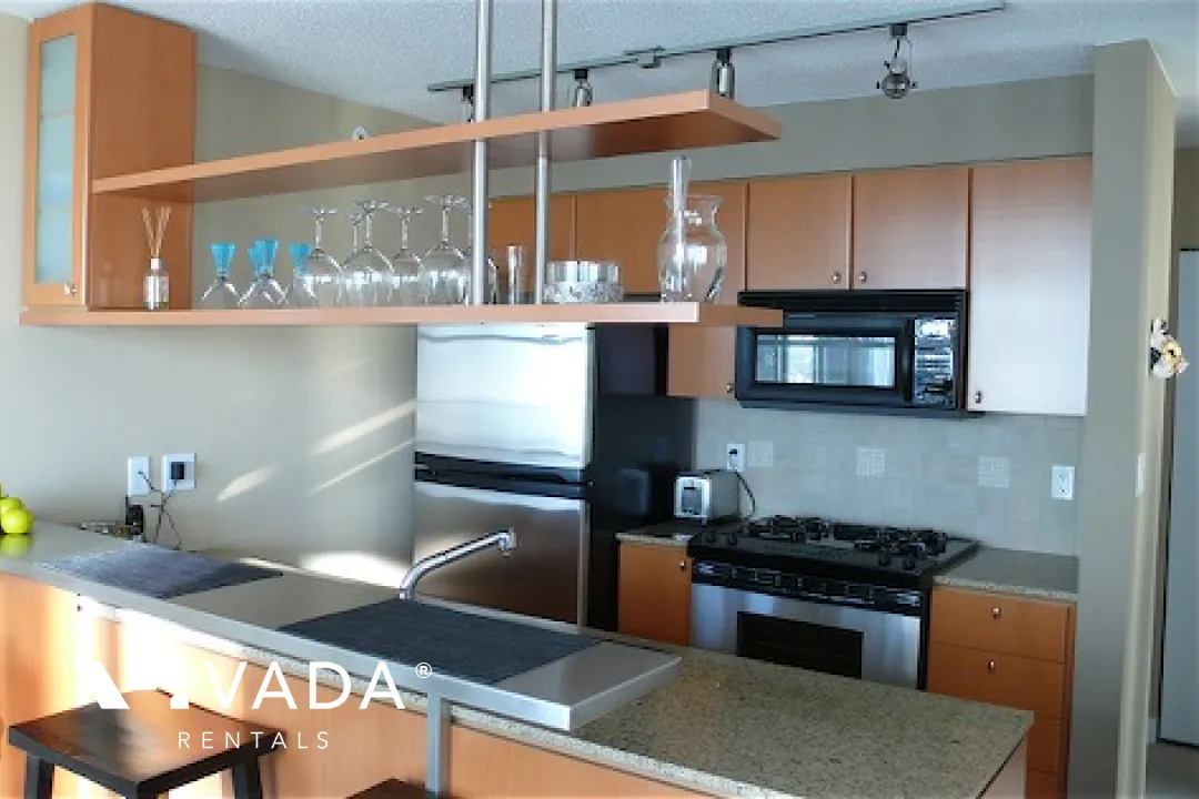 Azura in Yaletown - Furnished 1 Bedroom Apartment For Rent in Vancouver at 3206 - 1495 Richards Street, Vancouver, BC